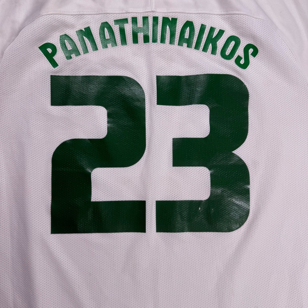 Nike Panathinaikos‎ FC Soccer Jersey White Green Dri-FIT Mens Large 23 OPAP